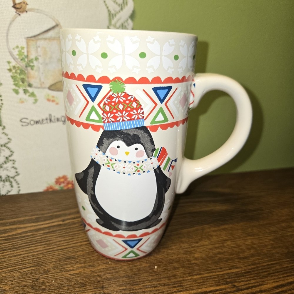 Penguin Mug with Winter Theme